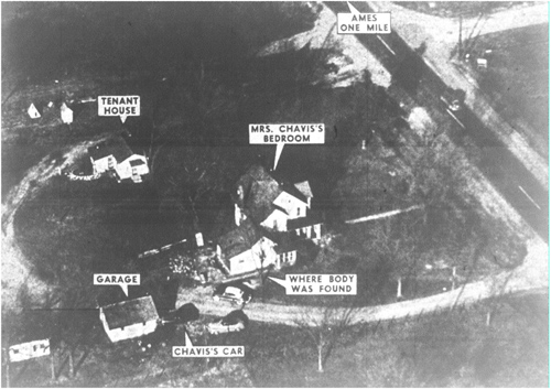 Aerial view of the Chavis murder scene (courtesy Ames Historical ...